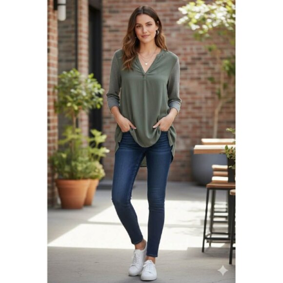 🌿 Chic in Sage | Contemporaine Simons Tunic | XL - Picture 7 of 7